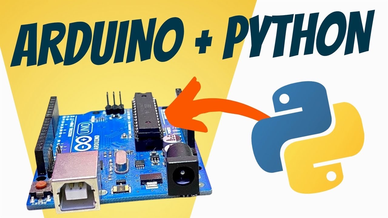 Python logo next to a computer board
