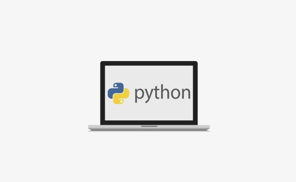 Python logo on a laptop icon