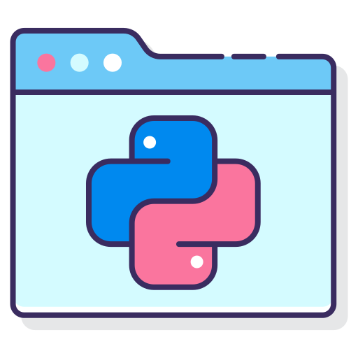 Python logo on a folder