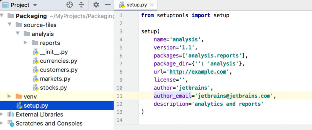setup.py file