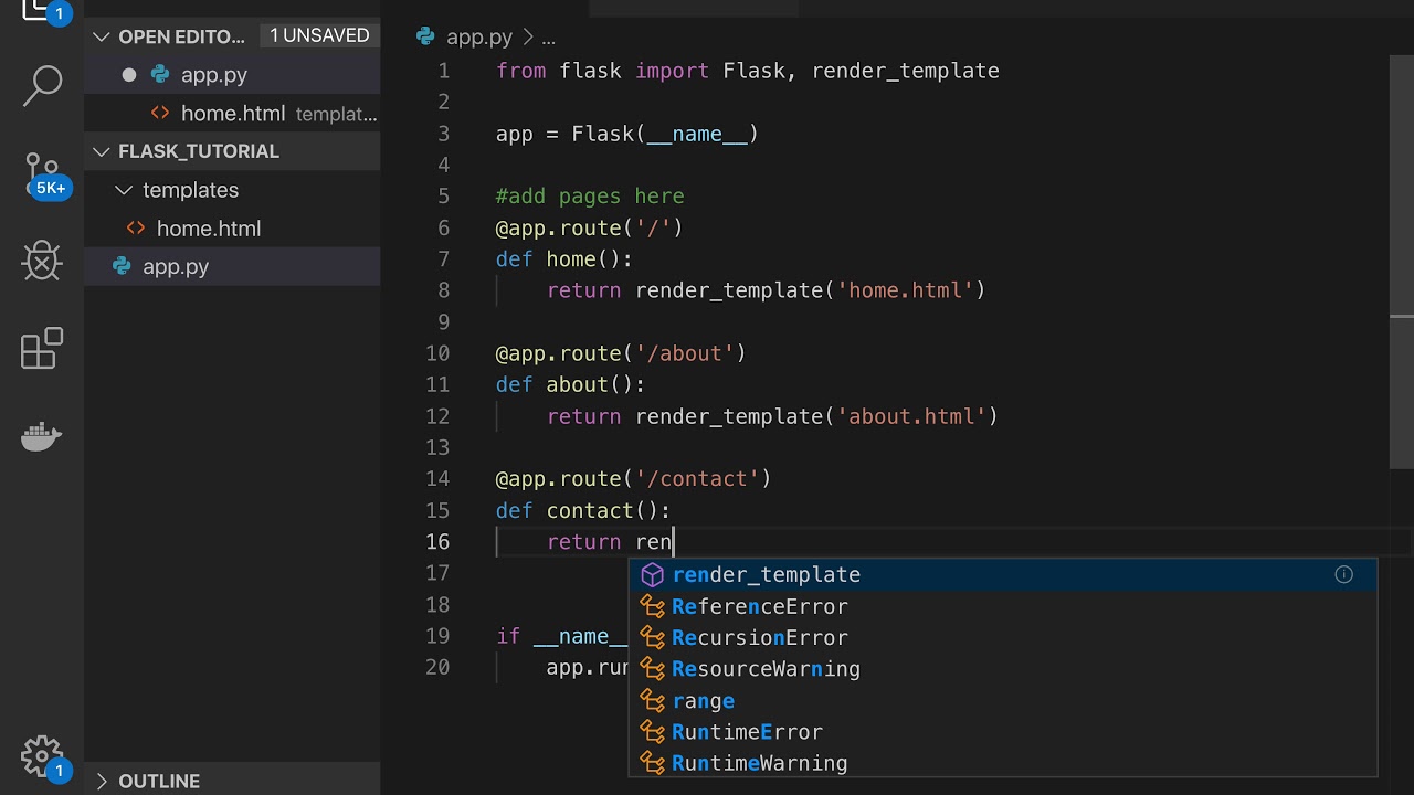 Flask Routes example
