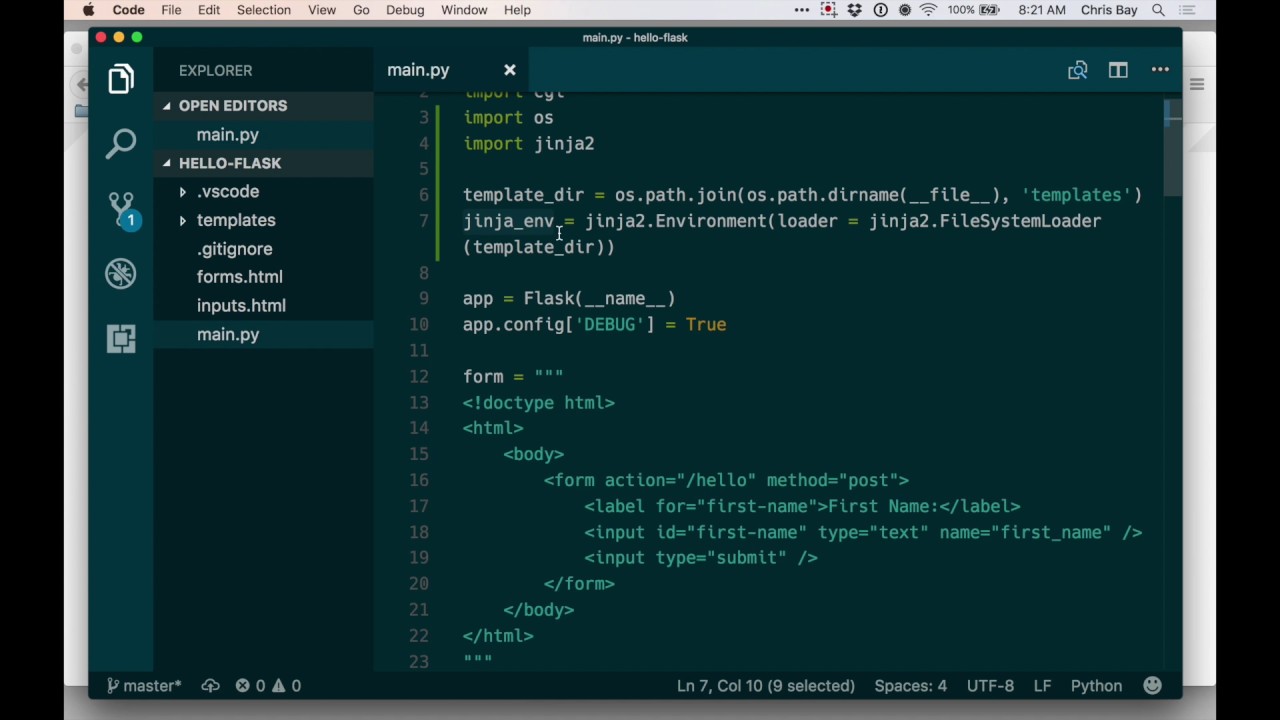 Flask Jinja2 example
