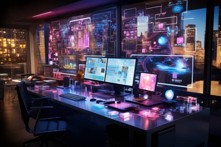 Futuristic Business Office Space
